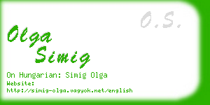 olga simig business card